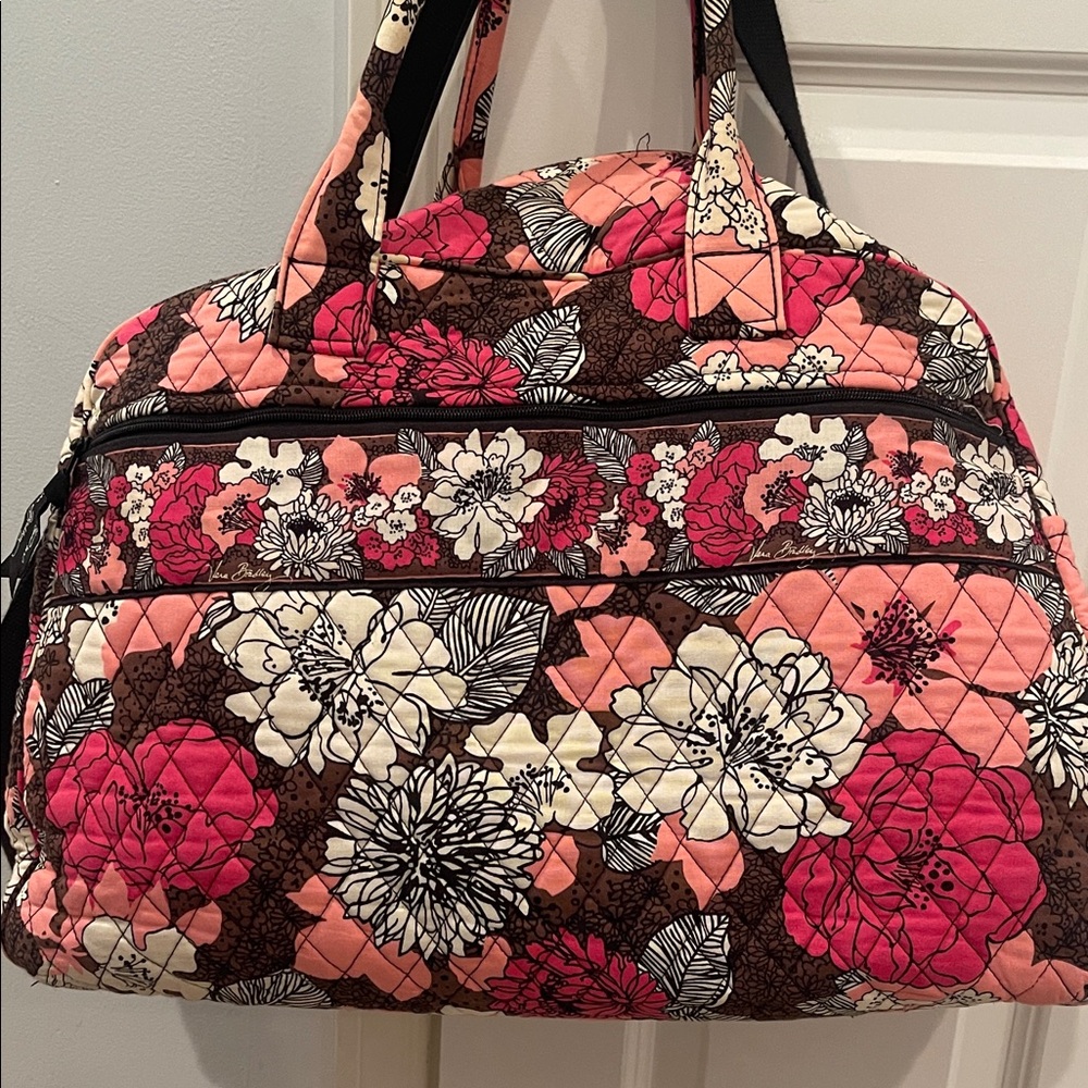 Vera Bradley - Floral Pink Quilted Duffle Bag - Picture 6 of 7